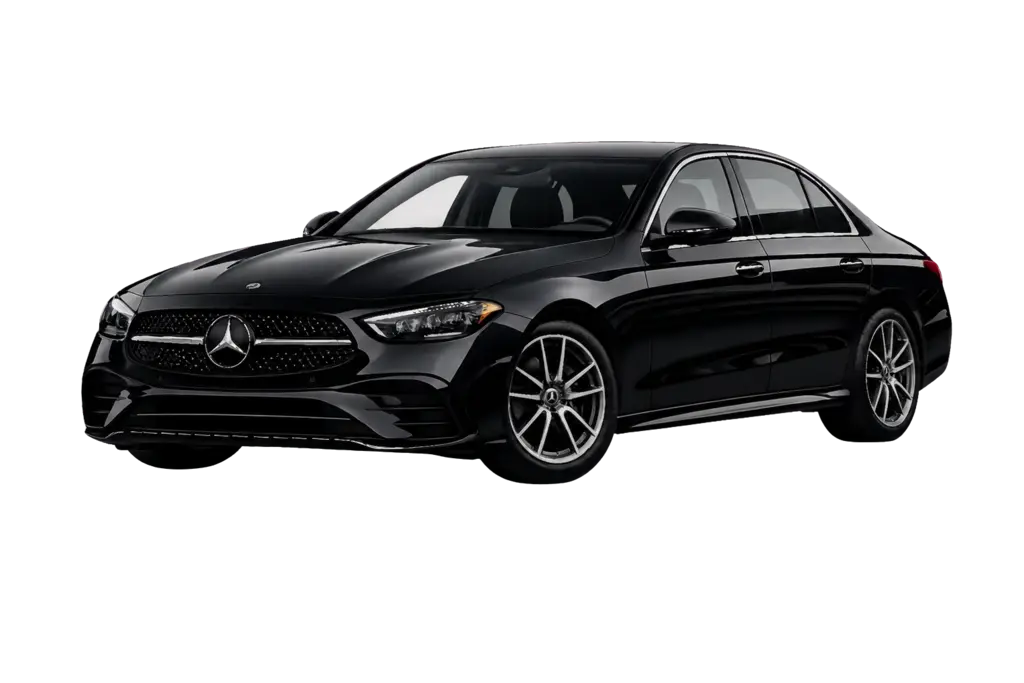 Black Mercedes-Benz E-Class executive sedan for Silicon Valley travel